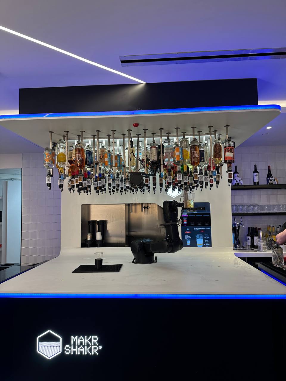 The robot bartender at the lounge was one of the most interesting parts of the visit.