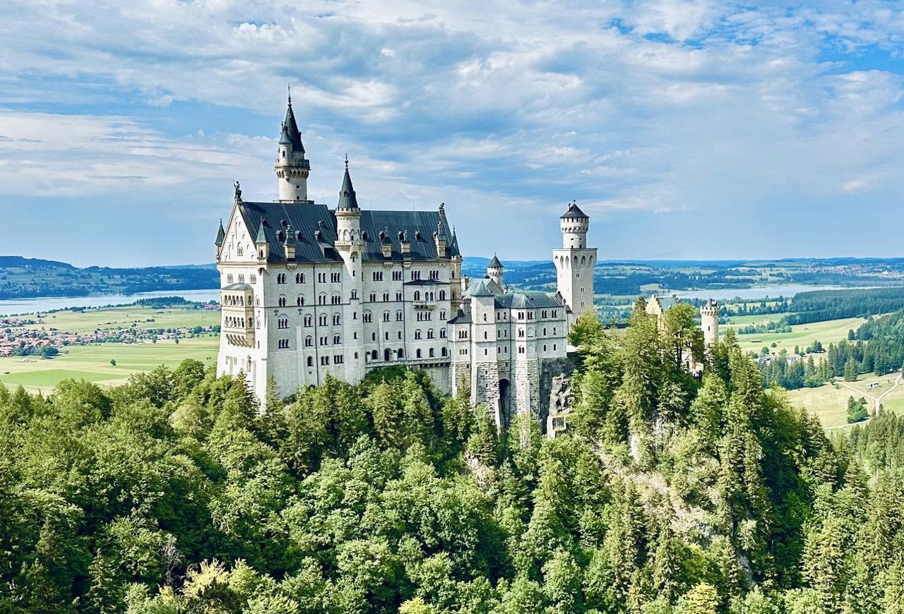 Neuschwanstein Castle and the Bavarian Alps on June 28, 2026.