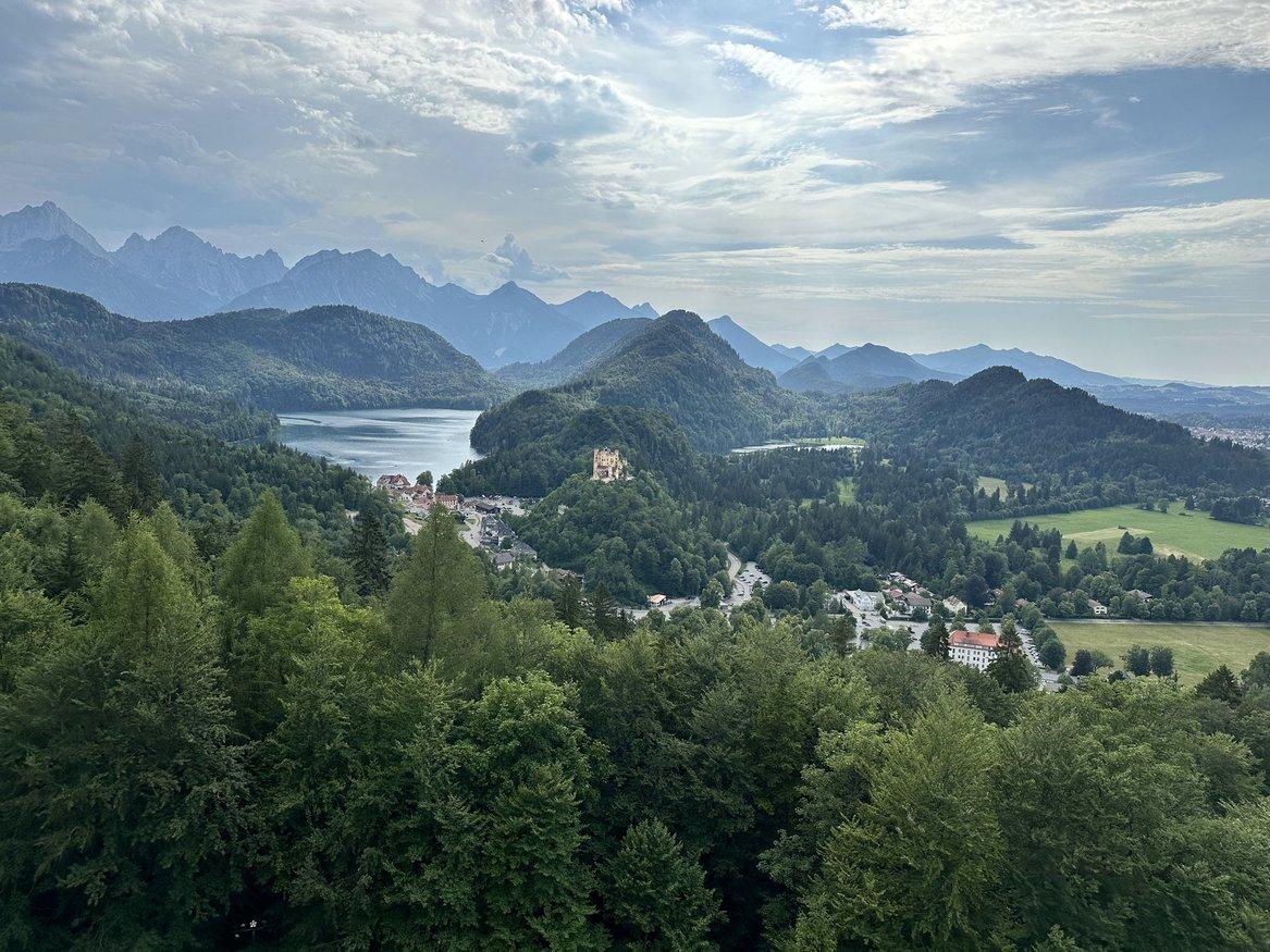 Neuschwanstein Castle and the Bavarian Alps on June 28, 2026.